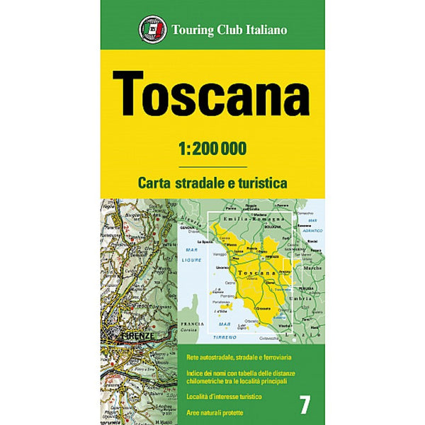 Toscana : 1:200,000 Road and Tourist Map Touring Club Italiano
