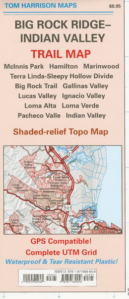 Big Rock Ridge-Indian Valley trail map Tom Harrison Maps