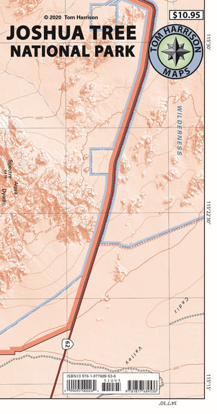 Joshua Tree National Park, California recreation map Tom Harrison Maps