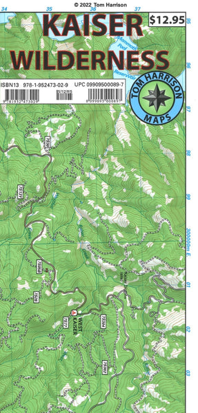 Kaiser Wilderness Hiking Map Tom Harrison Maps