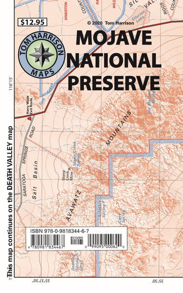 Mojave National Preserve recreation map Tom Harrison Maps