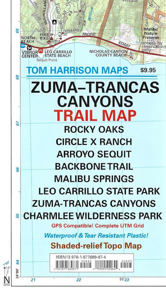 Zuma and Trancas Canyons, California Tom Harrison Maps