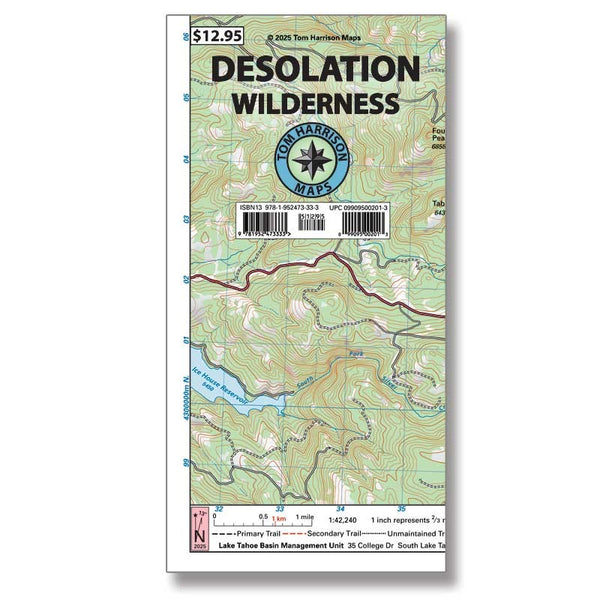 Desolation Wilderness Trail Map Tom Harrison Maps