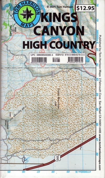 Kings Canyon High Country Trail Map Tom Harrison Maps