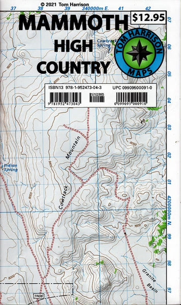 Mammoth High Country Hiking Map Tom Harrison Maps