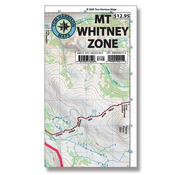 Mt. Whitney Zone Trail Map Tom Harrison Maps