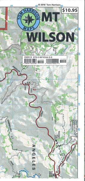 Mount Wilson, California Trail Map Tom Harrison Maps