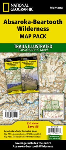 Absorka-Beartooth Wilderness [Map Pack Bundle] National Geographic Maps