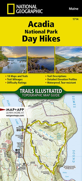 Acadia National Park Day Hikes Map Guide National Geographic Maps