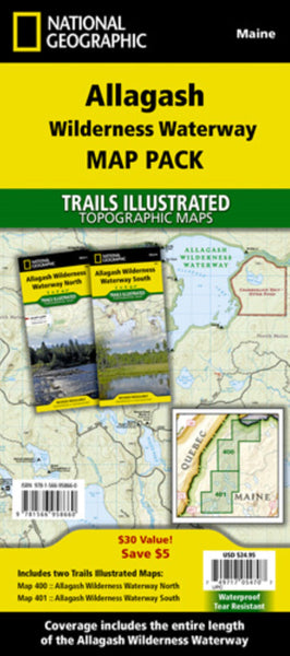 Allagash Wilderness Waterway [Map Pack Bundle] National Geographic Maps