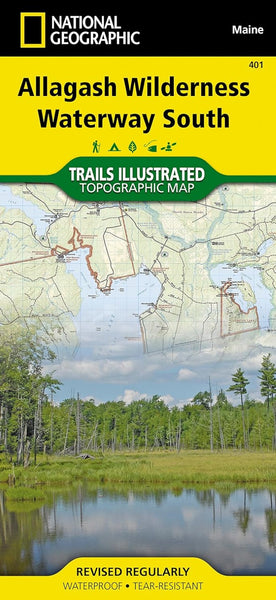 Allagash Wilderness Waterway, South, Maine, Map 401 National Geographic Maps
