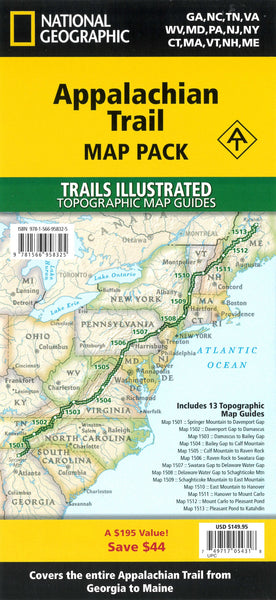 Appalachian Trail [Map Pack Bundle] National Geographic Maps