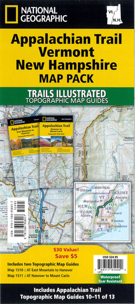 Appalachian Trail: Vermont, New Hampshire [Map Pack Bundle] National Geographic Maps