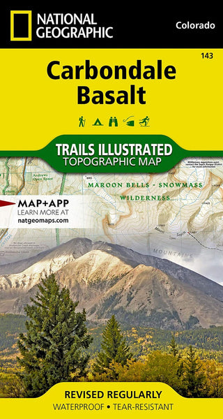 Carbondale Basalt : Colorado, USA National Geographic Maps