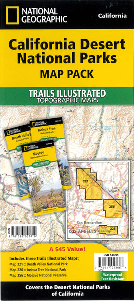 California Desert National Parks [Map Pack Bundle] National Geographic Maps