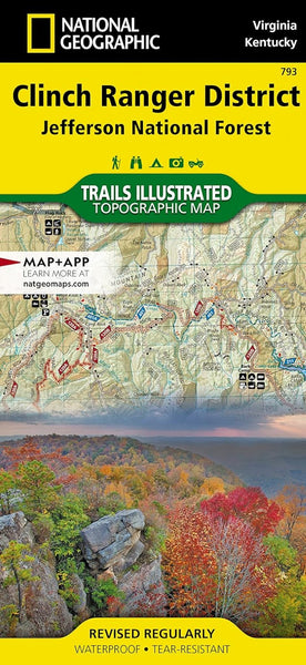Clinch Ranger District and Jefferson National Forest National Geographic Maps