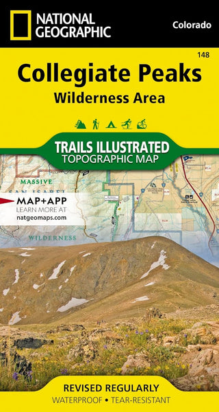 Collegiate Peaks Wilderness, Map 148 National Geographic Maps