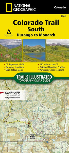 Colorado Trail South, Durango to Monarch Map National Geographic Maps