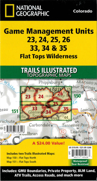 Flat Tops Wilderness GMU [Map Pack Bundle] National Geographic Maps
