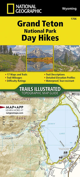 Grand Teton National Park Day Hikes 1706 National Geographic Maps