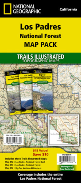 Los Padres National Forest [Map Pack Bundle] National Geographic Maps