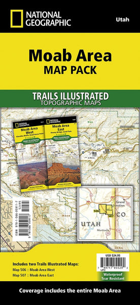 Moab Area, Map Pack Bundle National Geographic Maps