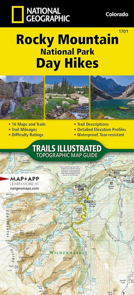 1701 :: Rocky Mountain National Park Day Hikes Map National Geographic Maps