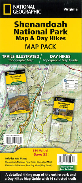 Shenandoah National Park Map & Day Hikes [Map Pack Bundle] National Geographic Maps