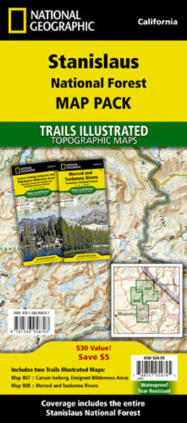 Stanislaus National Forest [Map Pack Bundle] National Geographic Maps