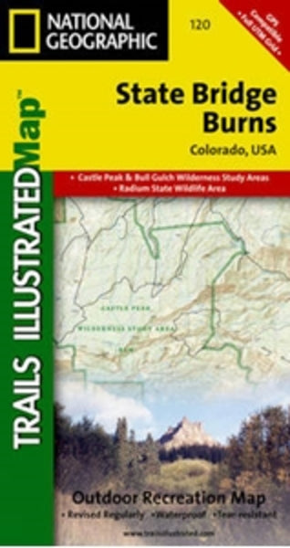 State Bridge and Burns, Colorado, Map 120 National Geographic Maps