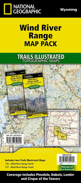 Wind River Range [Map Pack Bundle] National Geographic Maps