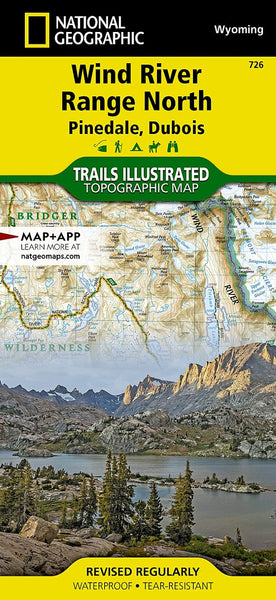 Wind River Range North Pinedale, Dubois National Geographic Maps