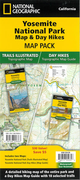 Yosemite National Park Map & Day Hikes [Map Pack Bundle] National Geographic Maps