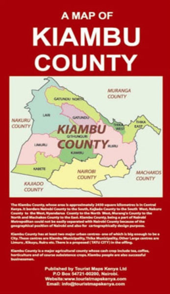 A Map of Kiambu County Tourist Maps Kenya Limited