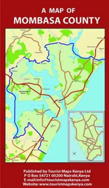 A Map of Mombasa County Tourist Maps Kenya Limited