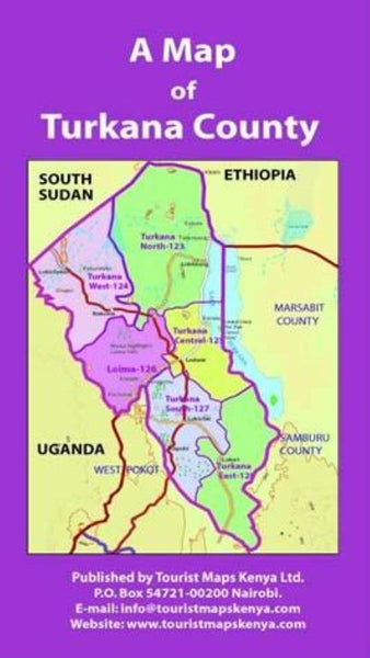 A Map Of Turkana County Tourist Maps Kenya Limited