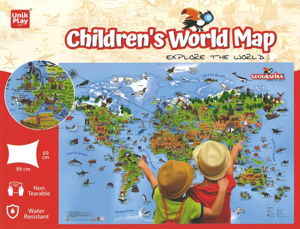 Children's World Map Unikplay