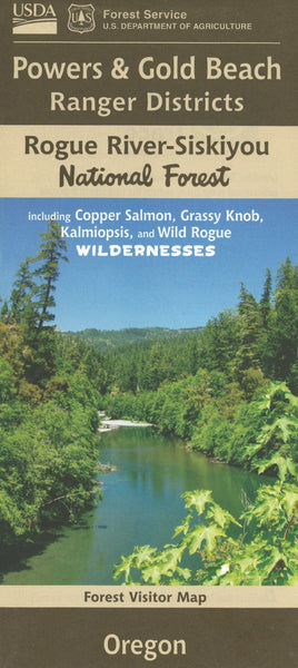 Rogue River National Forest - Powers & Gold Beach Ranger District Map United States Forest Service