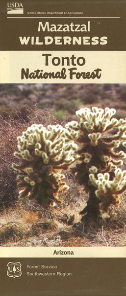 Tonto National Forest: Mazatal Wilderness Map United States Forest Service