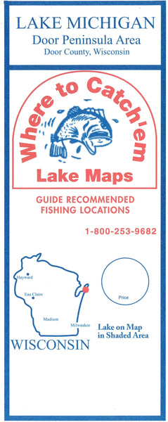 DOOR PENNINSULA AREA Fishing Map Where to Catch'em Maps