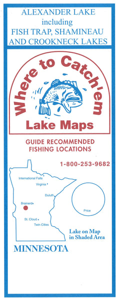 ALEXANDER LAKE Fishing Map Where to Catch'em Maps