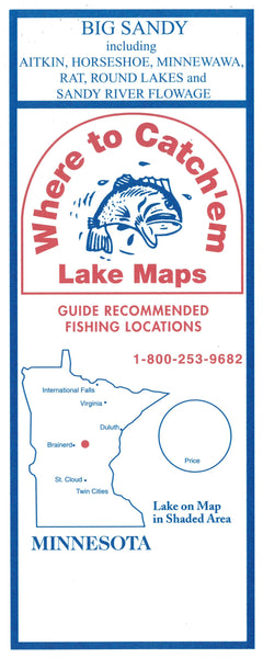 BIG SANDY LAKE Fishing Map Where to Catch'em Maps