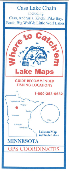 CASS LAKE Welcome Mat Where to Catch'em Maps