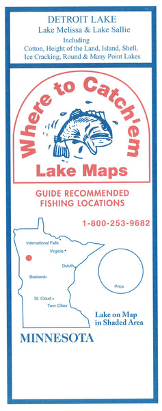 DETROIT LAKES Fishing Map Where to Catch'em Maps