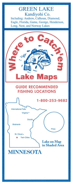 GREEN LAKE Fishing Map Where to Catch'em Maps