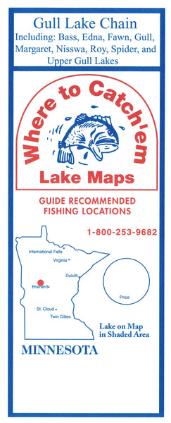 GULL LAKE Fishing Map Where to Catch'em Maps