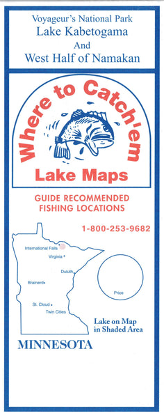 KABETOGAMA LAKE Fishing Map Where to Catch'em Maps