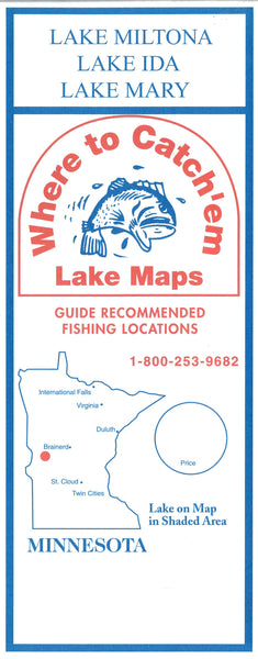 MILTONA LAKE Fishing Map Where to Catch'em Maps