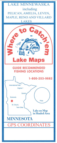 MINNEWASKA LAKE Fishing Map Where to Catch'em Maps