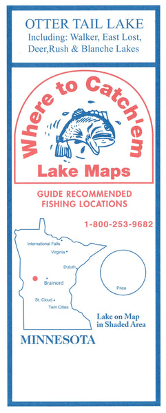 OTTER TAIL LAKE Fishing Map Where to Catch'em Maps